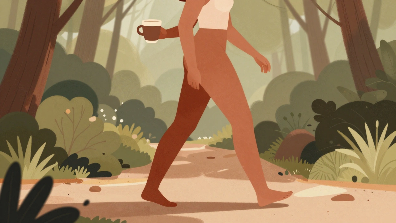 Artistic illustration of a woman's body integrated with nature and daily activities.