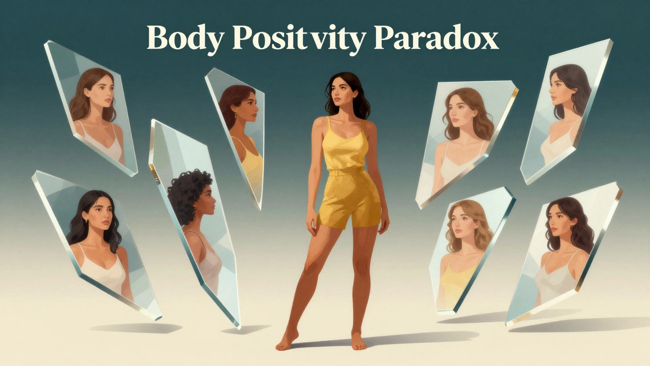 Conceptual art of a woman surrounded by mirrored shards, representing body autonomy.