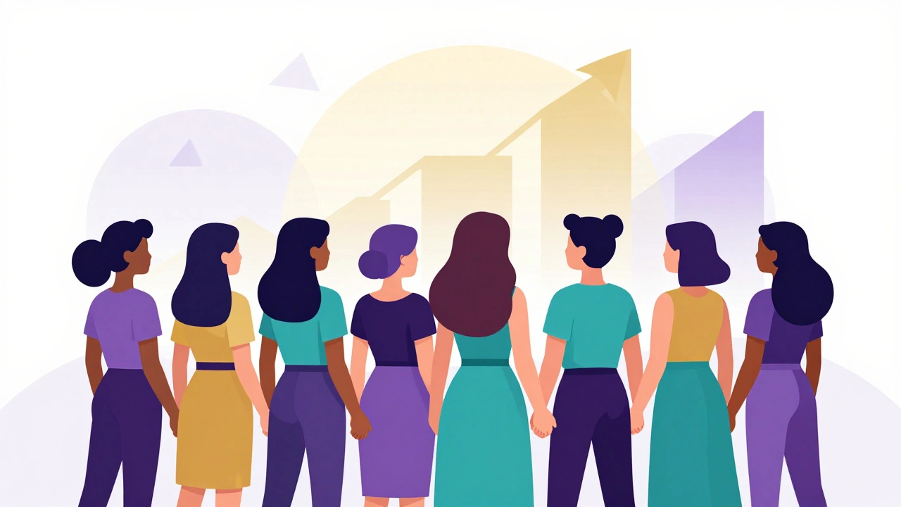 Diverse women standing together symbolizing financial empowerment