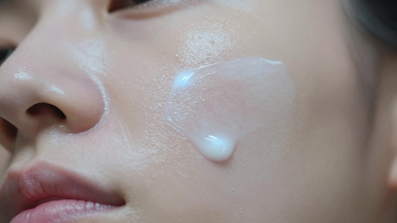 Macro view of hydrated skin barrier