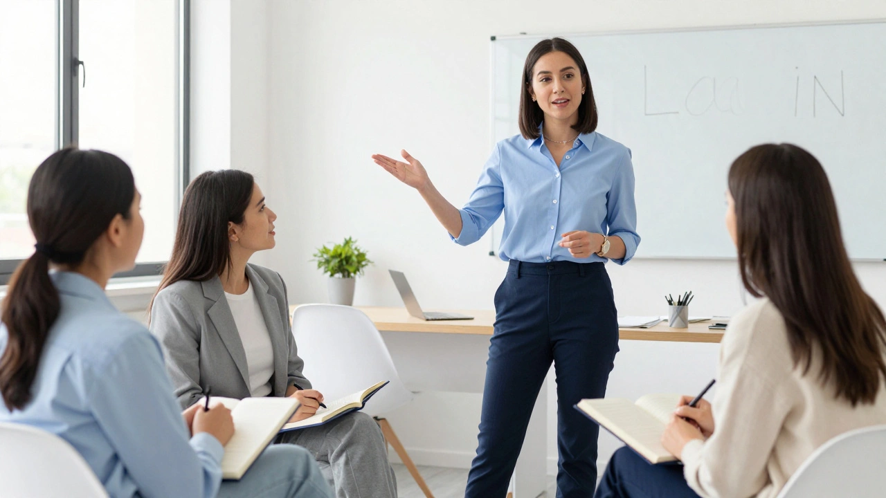Professional women collaborating and mentoring in an office