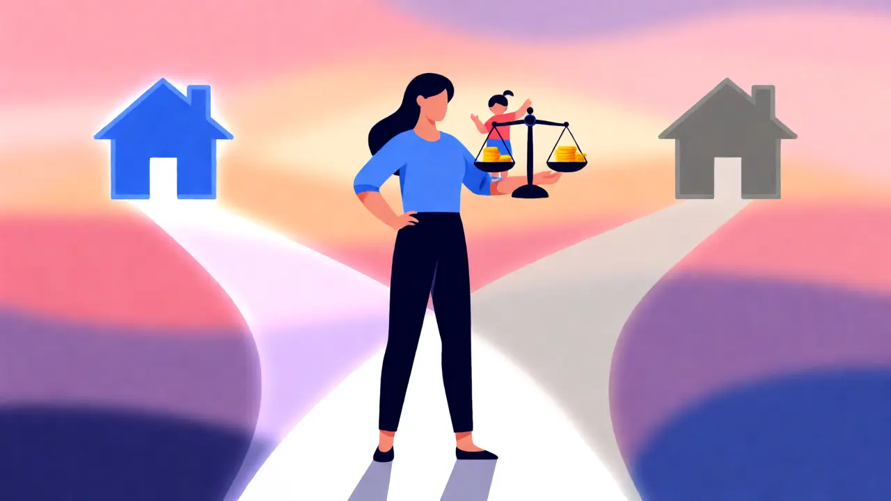 Conceptual art of woman choosing Head of Household filing status
